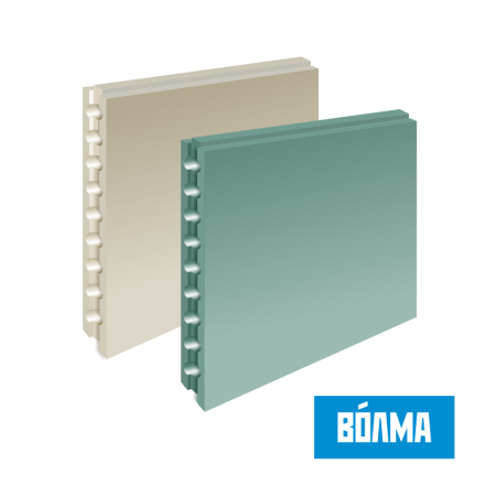 Пазогребневая плита пустотелая ВОЛМА влагостойкая (ПГПВ), 80 мм 